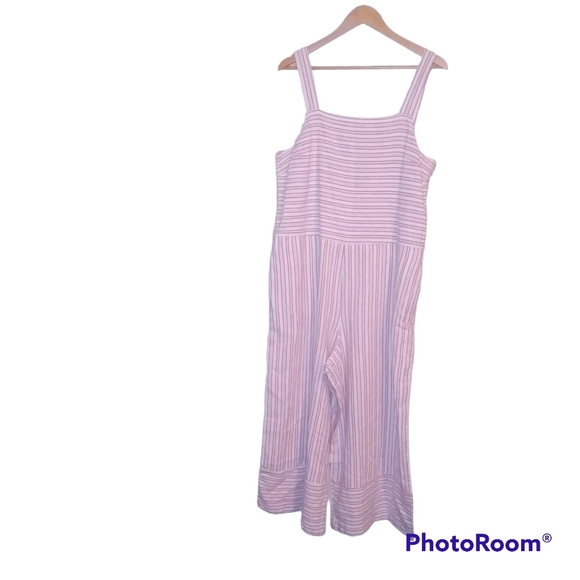 Beachlunchlounge Talia striped jumpsuit sz xl - Picture 2 of 6